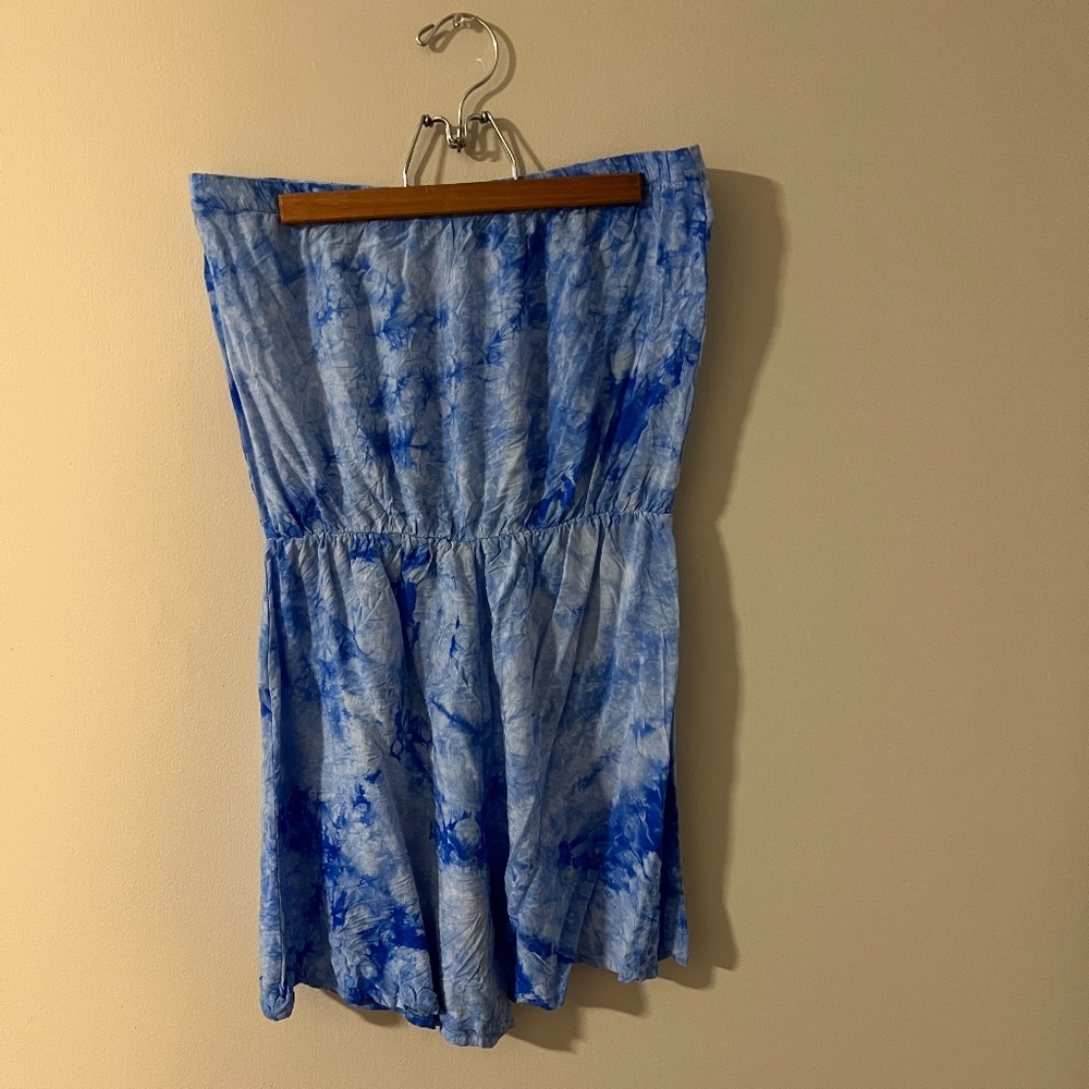 Tie Dye Strapless Romper